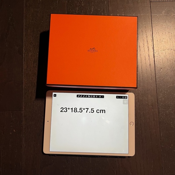 Hermes medium empty box case decoration storage orange tissue + book - Picture 1 of 11